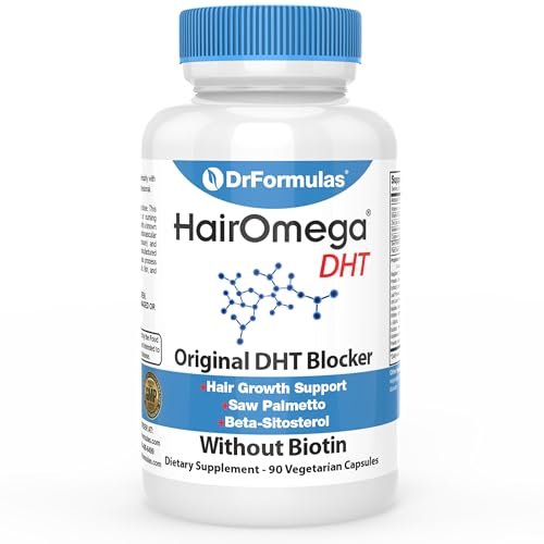 DrFormulas Original DHT Blocker Without Biotin | Hair Growth Supplement for Women and Men, 90 Capsules (45-Day Supply) Avelisse