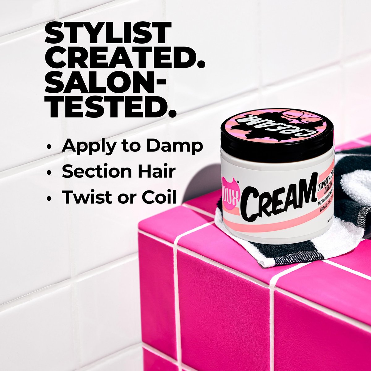 The Doux C.R.E.A.M. Twist & Curl Cream – Curl Defining Cream with Coconut & Avocado Oils for Curly Hair – Frizz Control & Long-Lasting Moisture for Twist Outs, Natural Styles, and Textured Hair Types Avelisse