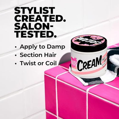 The Doux C.R.E.A.M. Twist & Curl Cream – Curl Defining Cream with Coconut & Avocado Oils for Curly Hair – Frizz Control & Long-Lasting Moisture for Twist Outs, Natural Styles, and Textured Hair Types Avelisse