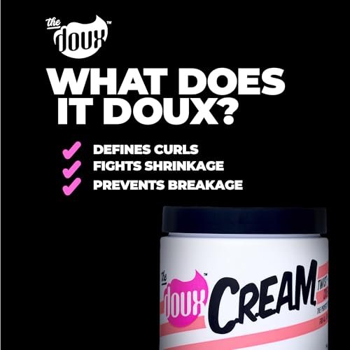The Doux C.R.E.A.M. Twist & Curl Cream – Curl Defining Cream with Coconut & Avocado Oils for Curly Hair – Frizz Control & Long-Lasting Moisture for Twist Outs, Natural Styles, and Textured Hair Types Avelisse