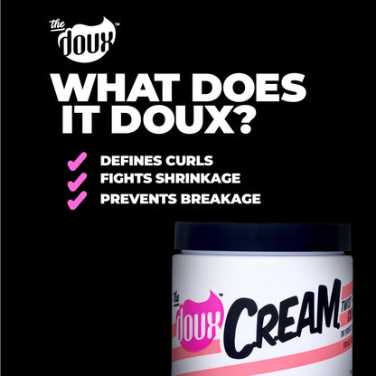 The Doux C.R.E.A.M. Twist & Curl Cream – Curl Defining Cream with Coconut & Avocado Oils for Curly Hair – Frizz Control & Long-Lasting Moisture for Twist Outs, Natural Styles, and Textured Hair Types Avelisse