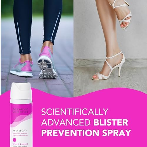 Barefoot Scientist PreHeels+ Blister Prevention Spray – Invisible Protective Barrier Against Blisters, 1.5 oz Avelisse