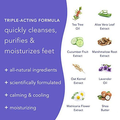 Barefoot Scientist Clean Slate Textured Cleansing Towelettes for Fresh Clean Feet - 25 Count