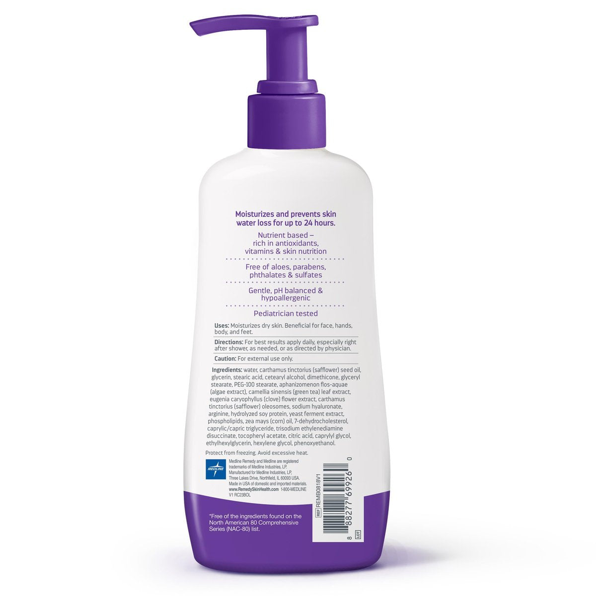 Medline Remedy Clinical Skin Cream Moisturizer, Fragrance-Free (8 fl oz) - Nourishing Hypoallergenic Lotion for Dry Skin, Paraben and Sulfate-Free - görsel 15