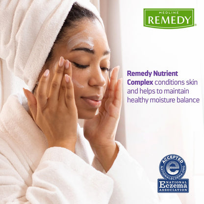 Medline Remedy Clinical Skin Cream Moisturizer, Fragrance-Free (8 fl oz) - Nourishing Hypoallergenic Lotion for Dry Skin, Paraben and Sulfate-Free