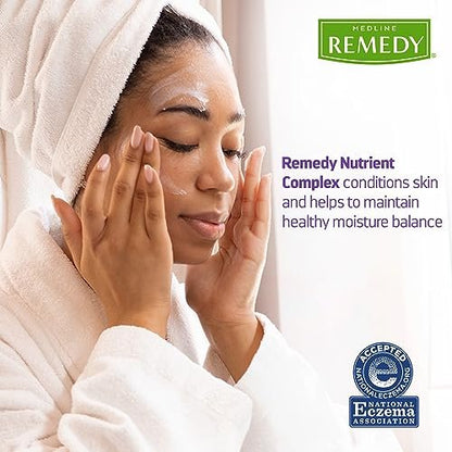 Medline Remedy Clinical Skin Cream Moisturizer, Fragrance-Free (8 fl oz) - Nourishing Hypoallergenic Lotion for Dry Skin, Paraben and Sulfate-Free