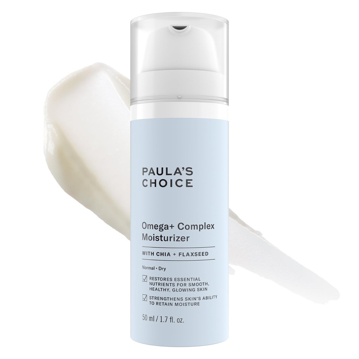 Paula's Choice Omega+ Complex Lightweight Face Moisturizer for Dry & Sensitive Skin | Shea Butter, Plant Oils, Omega Chia & Flaxseed, Vitamin C | Fragrance-Free 1.7 oz Avelisse