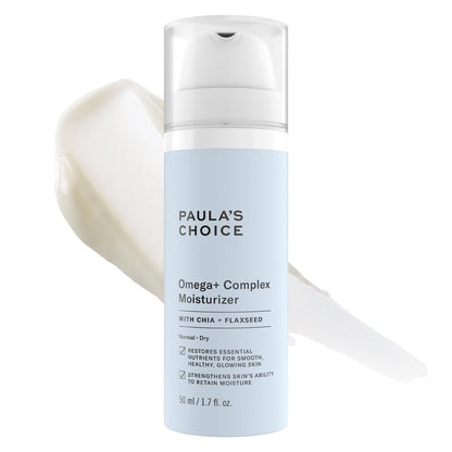 Paula's Choice Omega+ Complex Lightweight Face Moisturizer for Dry & Sensitive Skin | Shea Butter, Plant Oils, Omega Chia & Flaxseed, Vitamin C | Fragrance-Free 1.7 oz Avelisse