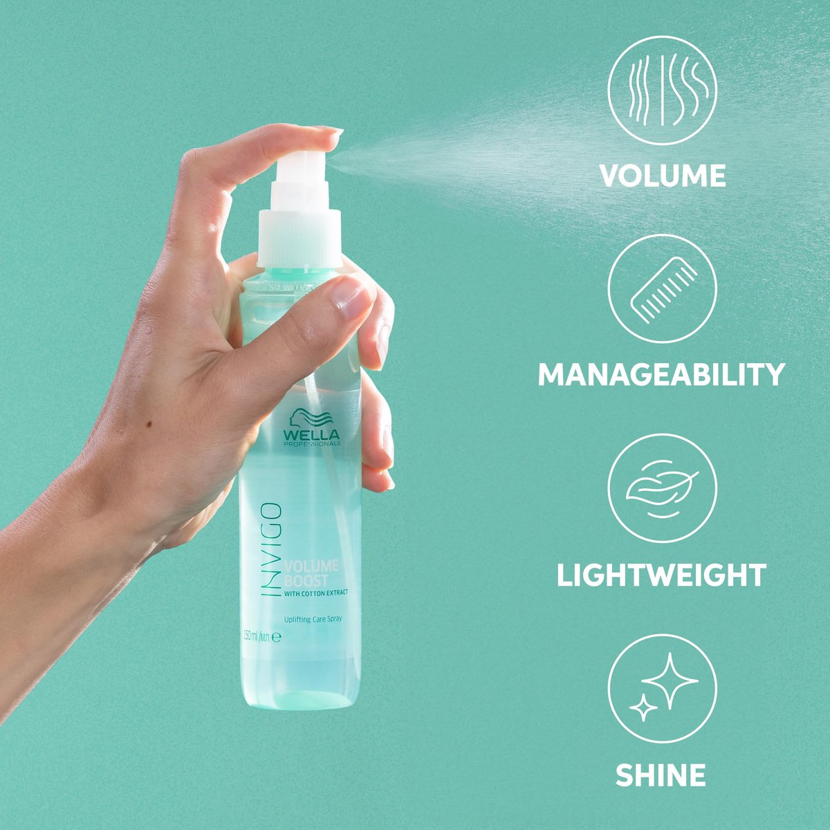 Wella Professionals Invigo Volume Boost Uplifting Care Mist for Fine Hair - Lightweight Volumizing Spray, Adds Shine and Fullness, 5.07 Fl Oz Avelisse