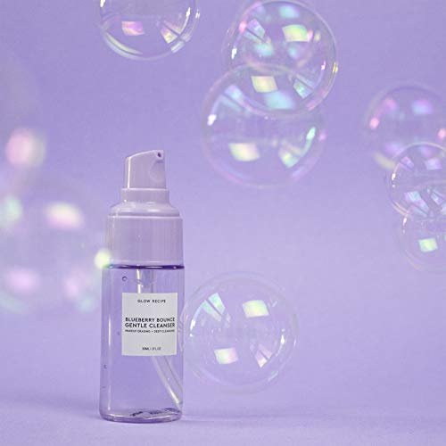 Glow Recipe Blueberry Bounce Gentle AHA Foaming Face Wash - Travel Size 30ml - Korean Exfoliating Cleanser with Hyaluronic Acid for Sensitive Skin, Vegan - görsel 4