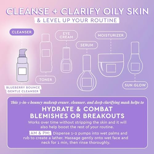 Glow Recipe Blueberry Bounce Gentle AHA Foaming Face Wash - Travel Size 30ml - Korean Exfoliating Cleanser with Hyaluronic Acid for Sensitive Skin, Vegan - görsel 8