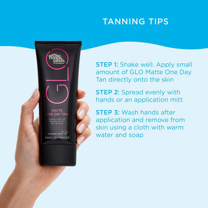Bondi Sands GLO Matte One Day Tan - Instant Flawless Bronze Finish for Face & Body, Transfer & Water Resistant, 100 ml Avelisse