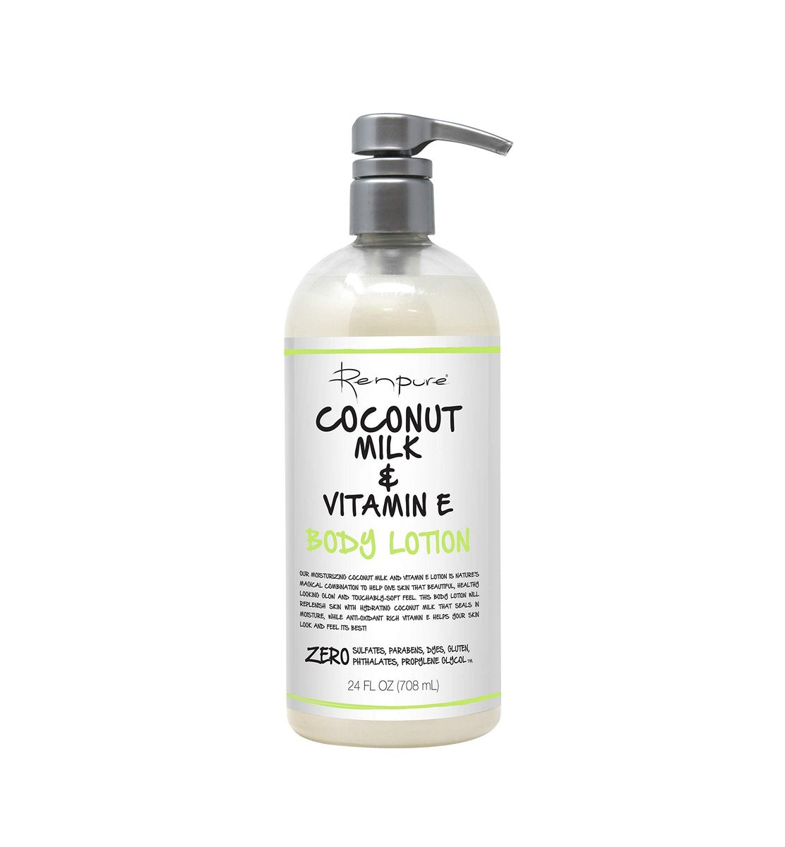 Renpure Originals Coconut Milk & Vitamin E Body Lotion - 24 oz, Hydrating & Nourishing Avelisse