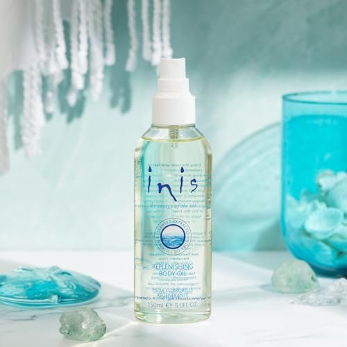 Inis the Energy of the Sea Replenishing Body Oil Spray – Fast-Absorbing Jojoba & Seaweed Moisturizer with Vitamin E, 5 fl oz Avelisse