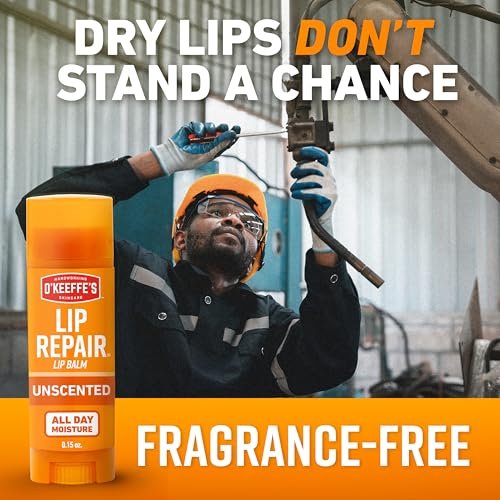 O'Keeffe's Lip Repair Unscented Lip Balm for Dry, Cracked Lips - Stick (Twin Pack) - Moisturizer for Very Dry Lips - görsel 10