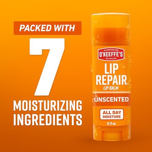 O'Keeffe's Lip Repair Unscented Lip Balm for Dry, Cracked Lips - Stick (Twin Pack) - Moisturizer for Very Dry Lips - görsel 8