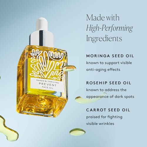Prevent Anti-Aging Facial Oil - Vegan, Naturally-Derived Skin Care (1.18 oz) Avelisse