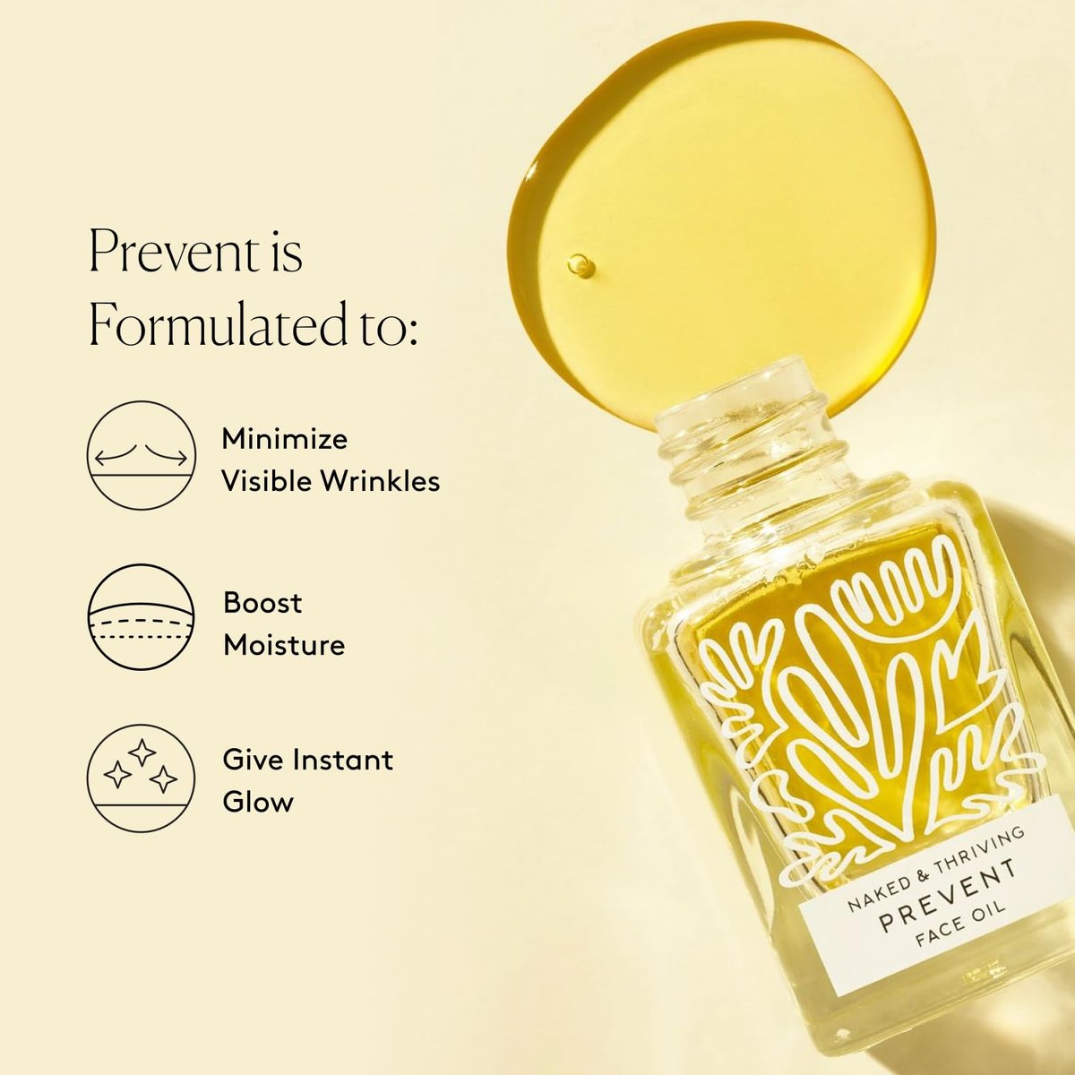 Prevent Anti-Aging Facial Oil - Vegan, Naturally-Derived Skin Care (1.18 oz) Avelisse