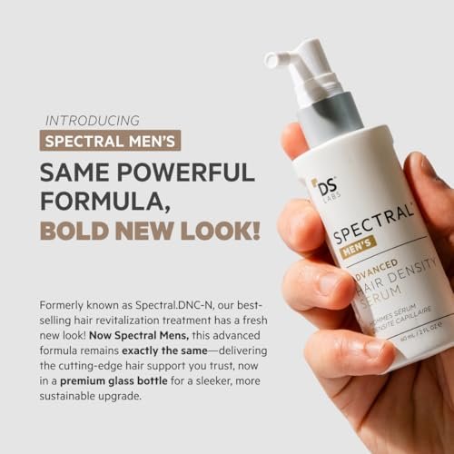 DS Labs Spectral Men’s Hair Density Serum (formerly Spectral.DNC-N) - Lightweight Leave-In for Fuller Looking, Thicker Looking Hair, Fast Absorbing, Non-Greasy, For All Hair Types, 60mL, (3 Pack) Avelisse