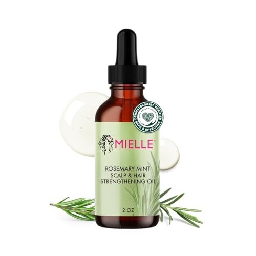 Mielle Organics Rosemary & Mint Strengthening Hair Oil – Biotin-Infused Treatment for Dry Scalp, Split Ends, and Frizzy Hair, Promotes Longer, Healthier Strands (2 oz) - görsel 2
