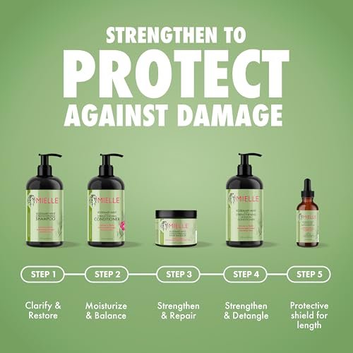 Mielle Organics Rosemary & Mint Strengthening Hair Oil – Biotin-Infused Treatment for Dry Scalp, Split Ends, and Frizzy Hair, Promotes Longer, Healthier Strands (2 oz) - görsel 14