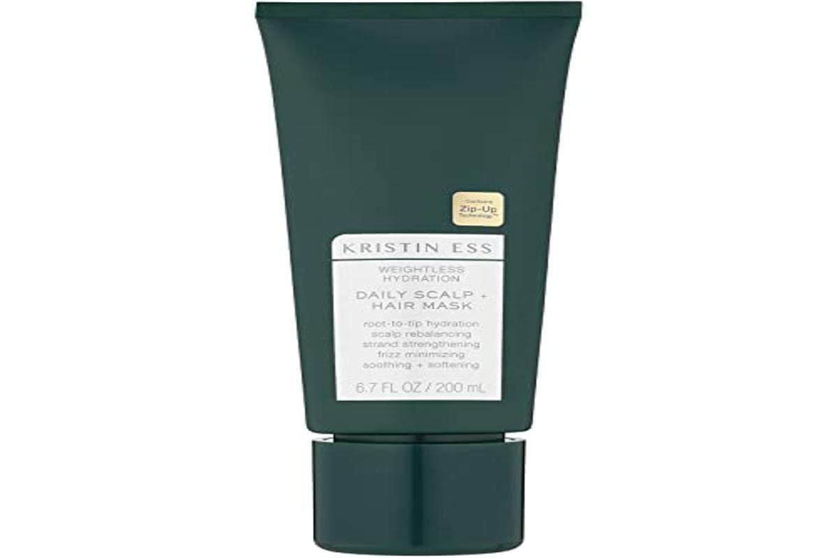 Kristin Ess Hair Weightless Hydration Daily Scalp + Hair Mask - Soothes Scalp, Hydrates Hair, Rebalancing Treatment, Frizz Minimizing, Vegan, Color & Keratin Safe, 6.7 fl oz - görsel 1