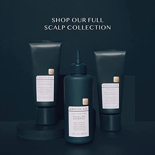 Kristin Ess Hair Weightless Hydration Daily Scalp + Hair Mask - Soothes Scalp, Hydrates Hair, Rebalancing Treatment, Frizz Minimizing, Vegan, Color & Keratin Safe, 6.7 fl oz - görsel 12
