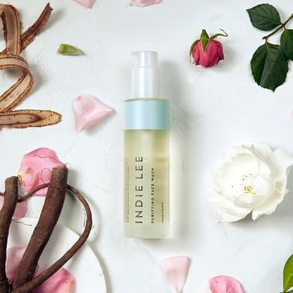 Indie Lee Purifying Face Wash - Daily Detox – Soothing Ingredients: Contains aloe vera and cucumber extract to – Image 4