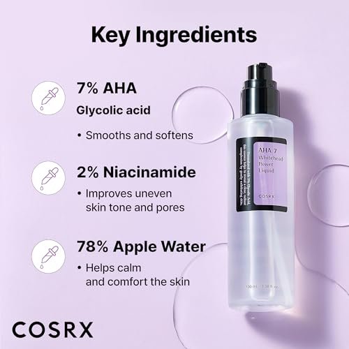 COSRX 7% Glycolic Acid Whitehead Removing Power Liquid – AHA Exfoliating Toner for Face & Body, Pore Minimizer, Korean Skin Care - görsel 4