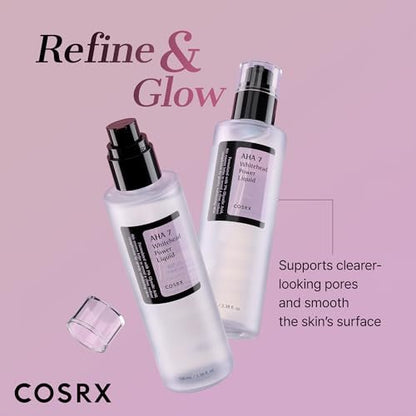 COSRX 7% Glycolic Acid Whitehead Removing Power Liquid – AHA Exfoliating Toner for Face & Body, Pore Minimizer, Korean Skin Care