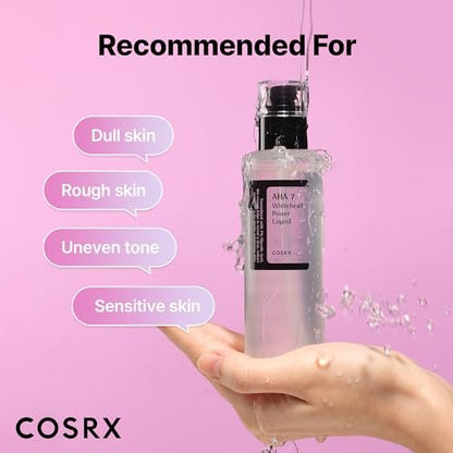 COSRX 7% Glycolic Acid Whitehead Removing Power Liquid – AHA Exfoliating Toner for Face & Body, Pore Minimizer, Korean Skin Care