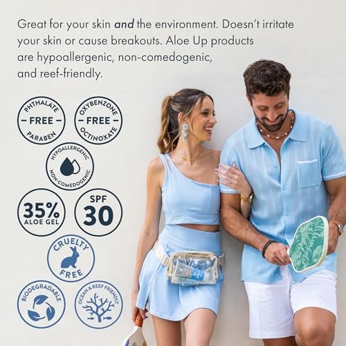 Aloe Up Sport Sunscreen Body Lotion SPF 50 – Broad Spectrum Sunblock with Aloe Vera – Non-Greasy, No White Cast, Reef Friendly, Water Resistant 80 Minutes, Fragrance-Free, 3 oz - görsel 8