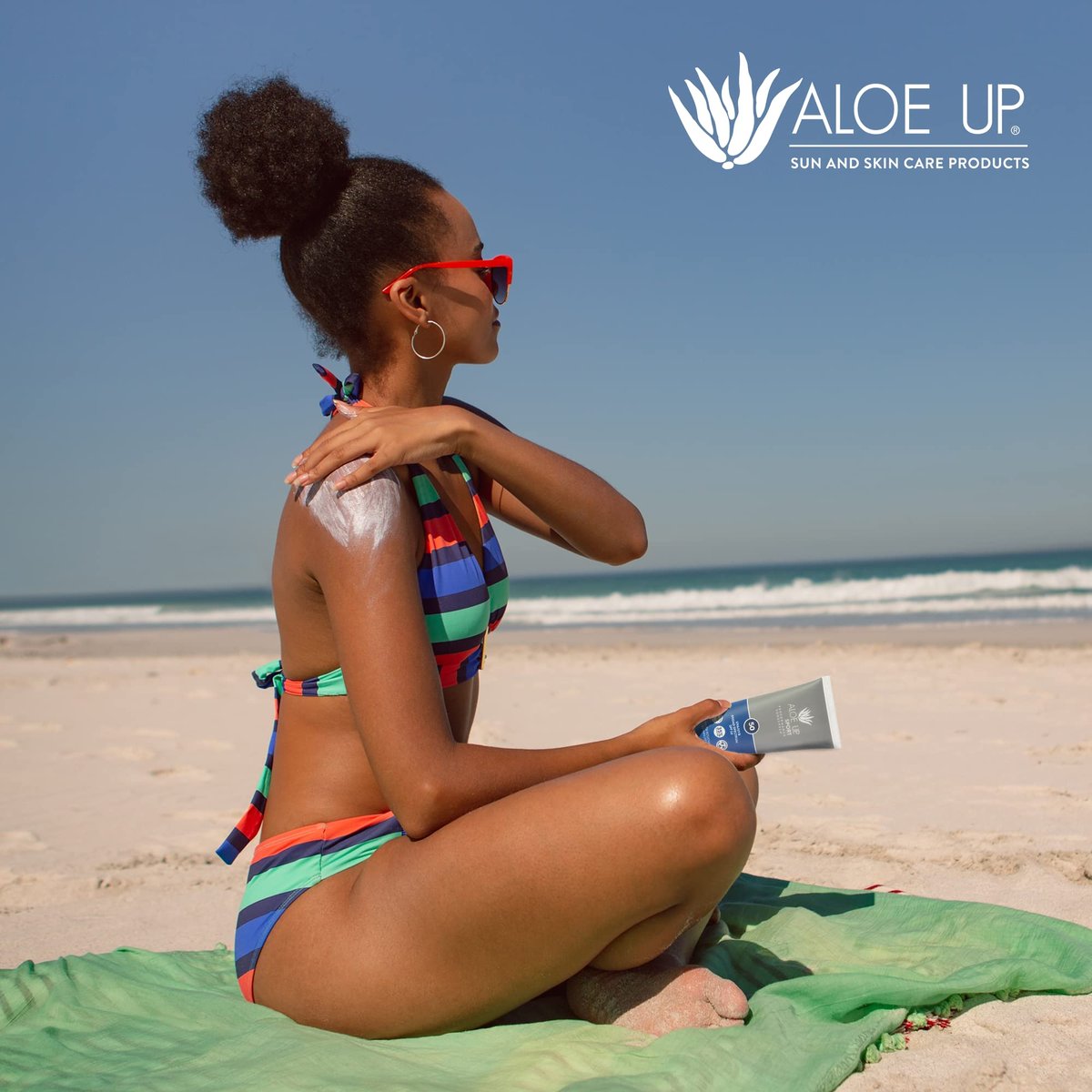 Aloe Up Sport Sunscreen Body Lotion SPF 50 – Broad Spectrum Sunblock with Aloe Vera – Non-Greasy, No White Cast, Reef Friendly, Water Resistant 80 Minutes, Fragrance-Free, 3 oz - görsel 17
