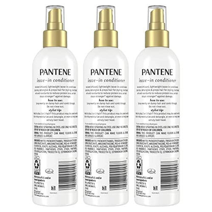 Pantene Pro-V Repair & Protect Conditioning Detangler Spray, Leave-In Conditioner for Damaged Hair, Sulfate-Free, 8.5 Fl Oz (Pack of 3) Avelisse