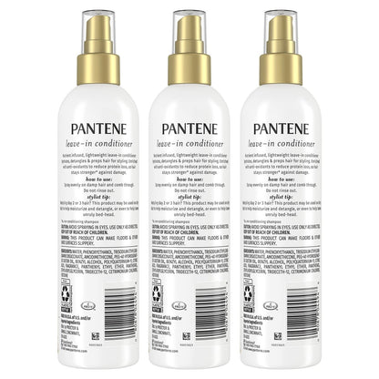 Pantene Pro-V Repair & Protect Conditioning Detangler Spray, Leave-In Conditioner for Damaged Hair, Sulfate-Free, 8.5 Fl Oz (Pack of 3) Avelisse