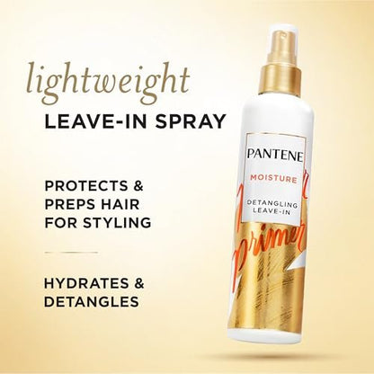 Pantene Pro-V Repair & Protect Conditioning Detangler Spray, Leave-In Conditioner for Damaged Hair, Sulfate-Free, 8.5 Fl Oz (Pack of 3) Avelisse