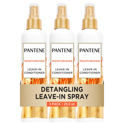 Pantene Pro-V Repair & Protect Conditioning Detangler Spray, Leave-In Conditioner for Damaged Hair, Sulfate-Free, 8.5 Fl Oz (Pack of 3) Avelisse