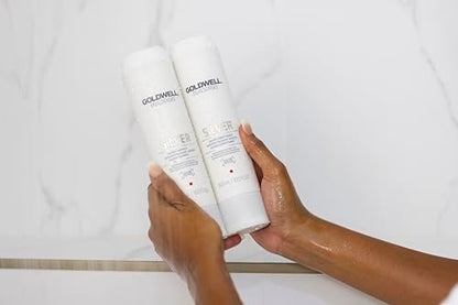 Goldwell Dualsenses Silver Shampoo 300mL – Neutralizes Brassiness for Cool Blonde & Gray Hair Avelisse