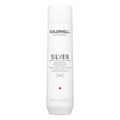 Goldwell Dualsenses Silver Shampoo 300mL – Neutralizes Brassiness for Cool Blonde & Gray Hair Avelisse
