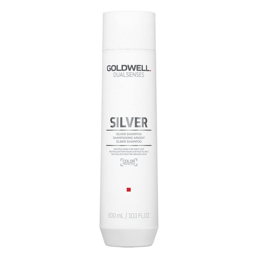 Goldwell Dualsenses Silver Shampoo 300mL – Neutralizes Brassiness for Cool Blonde & Gray Hair Avelisse