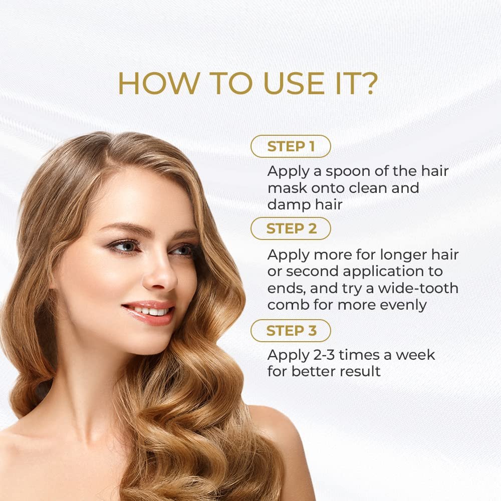 Maria Yanez Argan Oil Hair Mask 10.2 oz – Deep Conditioning Treatment for Dry & Damaged Hair – Hydrating Mask for Color Treated & Bleached Hair - görsel 15