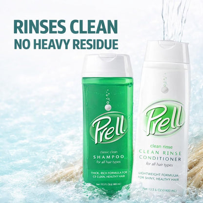 Prell 2-in-1 Shampoo & Conditioner – Classic Clean, Deep Cleansing & Lightweight Conditioning for Shiny Healthy Hair (13.5 oz) Avelisse