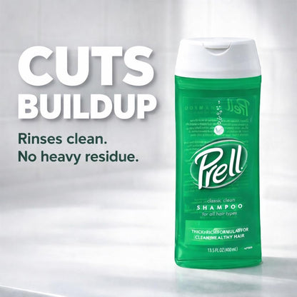 Prell 2-in-1 Shampoo & Conditioner – Classic Clean, Deep Cleansing & Lightweight Conditioning for Shiny Healthy Hair (13.5 oz) Avelisse