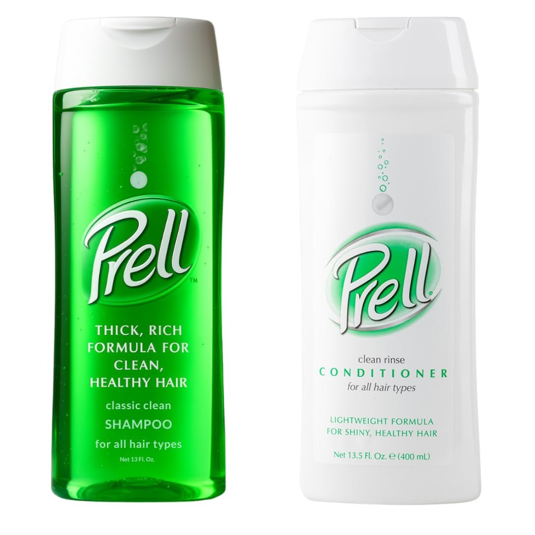 Prell 2-in-1 Shampoo & Conditioner – Classic Clean, Deep Cleansing & Lightweight Conditioning for Shiny Healthy Hair (13.5 oz) Avelisse