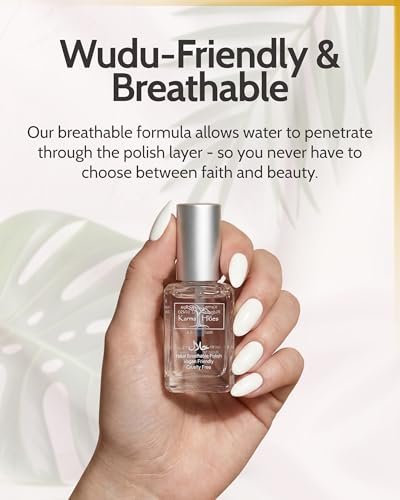 Karma Halal Certified Breathable Nail Polish - Truly Breathable, Cruelty Free & Vegan - Oxygen Permeable Wudu Friendly Top Coat (ANASTASIA) Avelisse