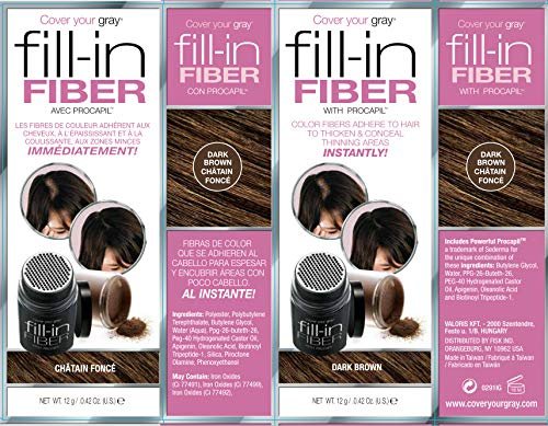 Cover Your Gray Pro Fill-In Fibers with Procapil - Dark Brown - görsel 5