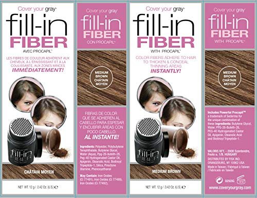 Cover Your Gray Pro Fill-In Fibers with Procapil - Medium Brown for Hair Loss & Thinning - görsel 5