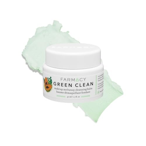 Farmacy Green Clean Makeup Remover Cleansing Balm - Waterproof Makeup Remover & Oil Cleanser for Face, Gently Melts Makeup & SPF, Hydrates & Softens Skin with Super Greens & Papaya (50ml) - görsel 1