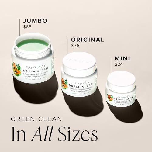 Farmacy Green Clean Makeup Remover Cleansing Balm - Waterproof Makeup Remover & Oil Cleanser for Face, Gently Melts Makeup & SPF, Hydrates & Softens Skin with Super Greens & Papaya (50ml) - görsel 15