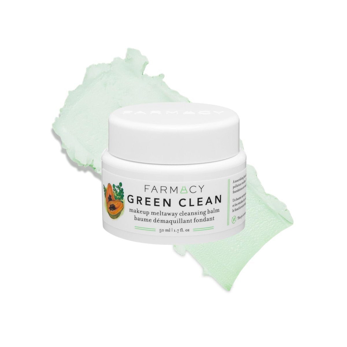 Farmacy Green Clean Makeup Remover Cleansing Balm - Waterproof Makeup Remover & Oil Cleanser for Face, Gently Melts Makeup & SPF, Hydrates & Softens Skin with Super Greens & Papaya (50ml) - görsel 2